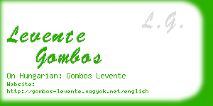 levente gombos business card